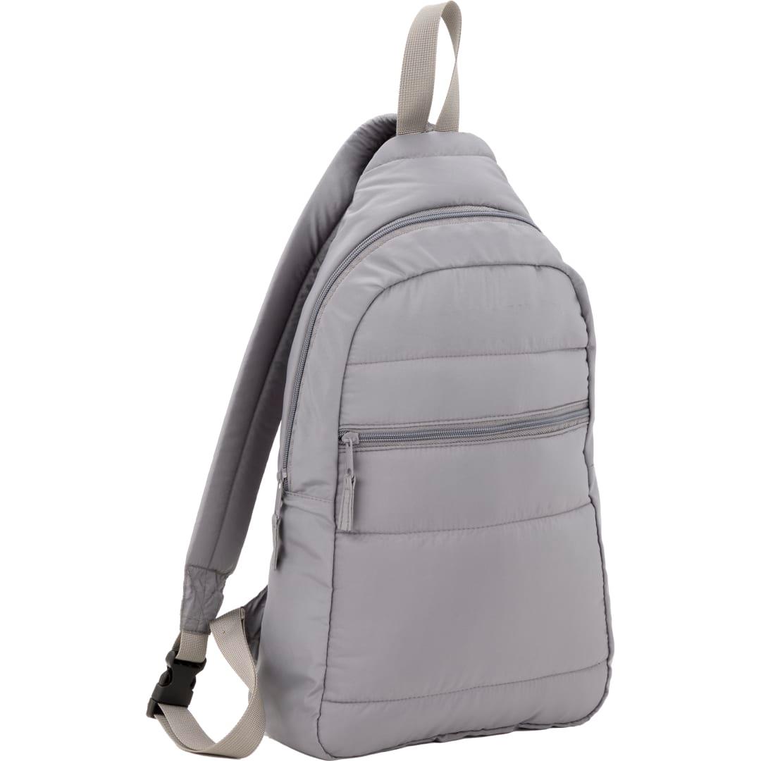 Puffer recycled sling backpack Grey miniatura 3