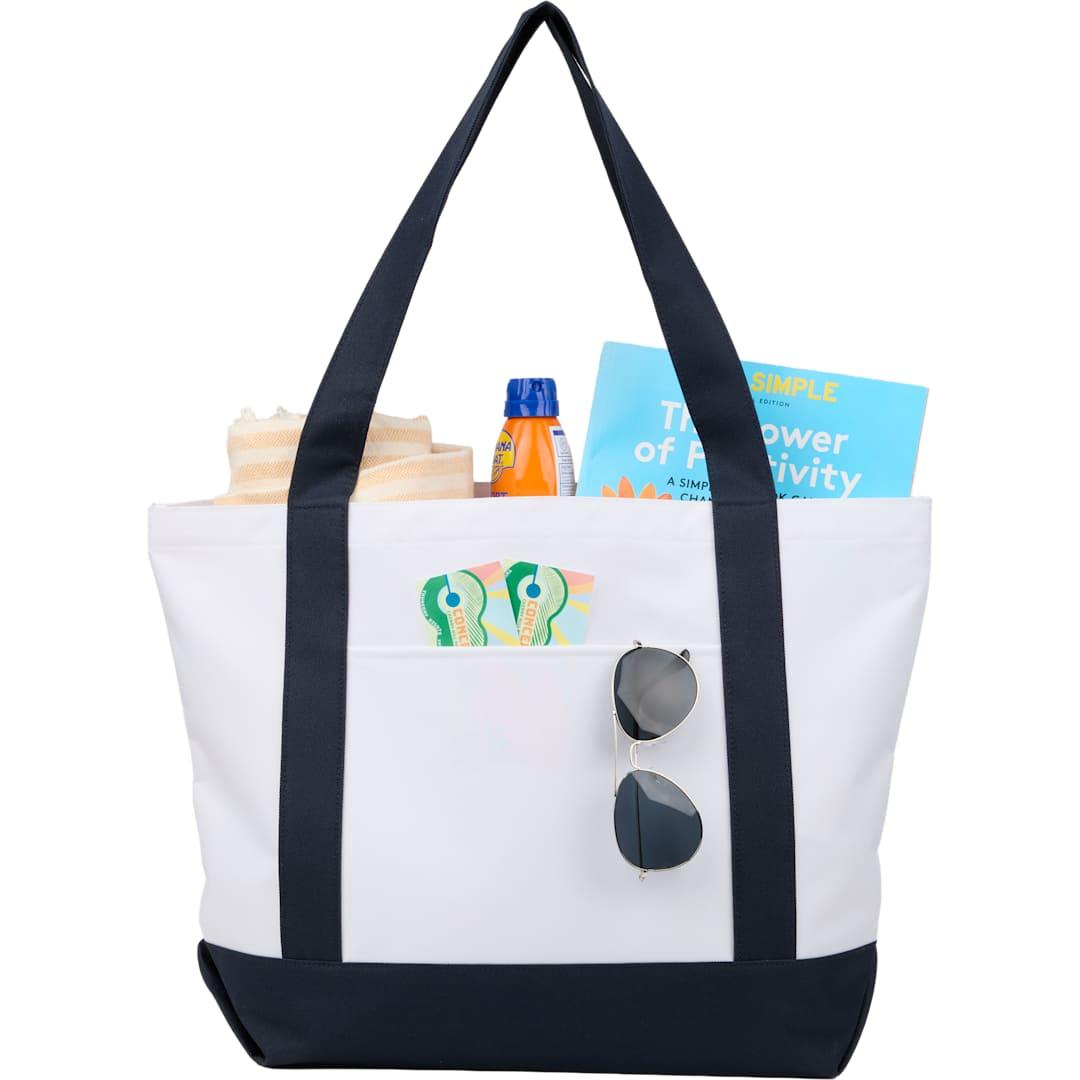 Oversized recyled canvas tote bag Black miniatura 25