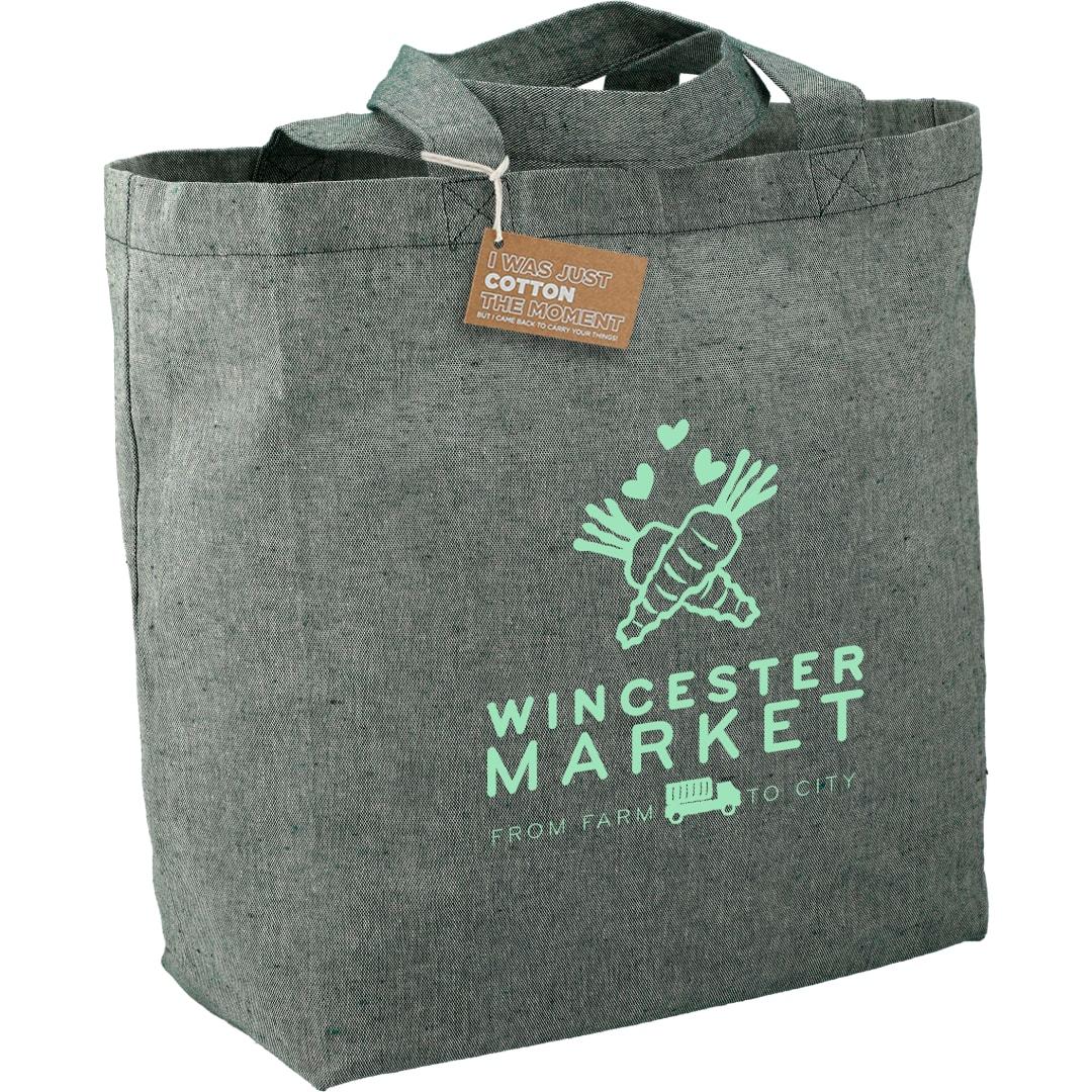 Recycled 5oz cotton twill grocery tote Blue miniatura 13