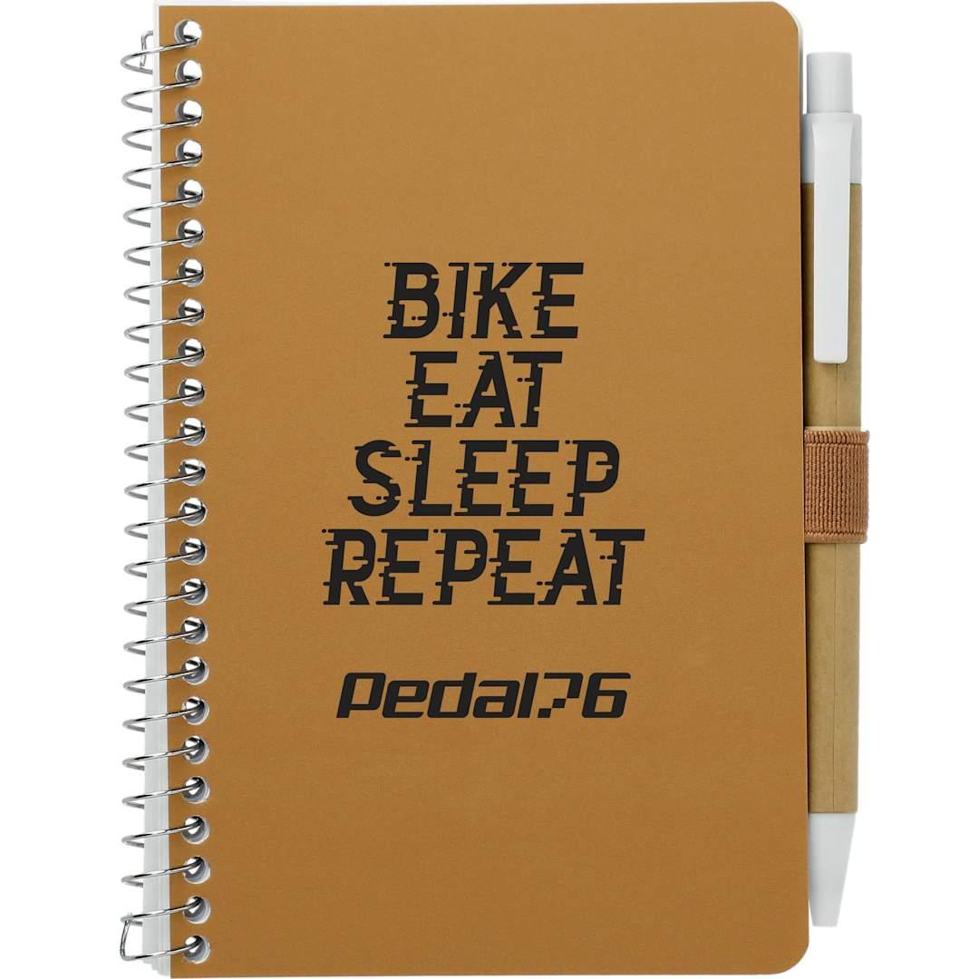 Fsc® mix 4 x 6 pocket spiral notebook with pen Black miniatura 22