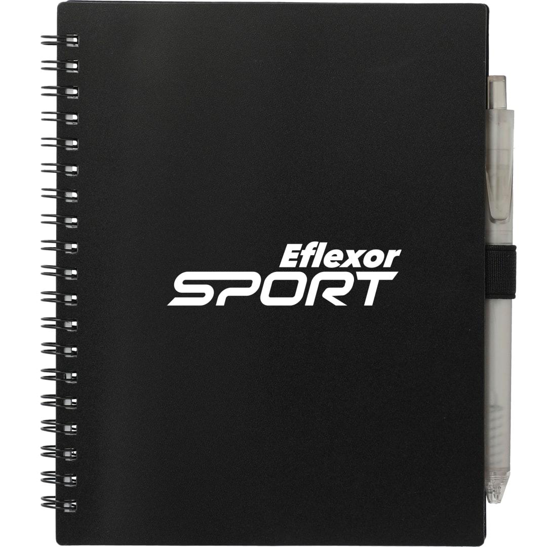Fsc® recycled 5.5 x 7 spiral notebook w/ rpet pe Black miniatura 7