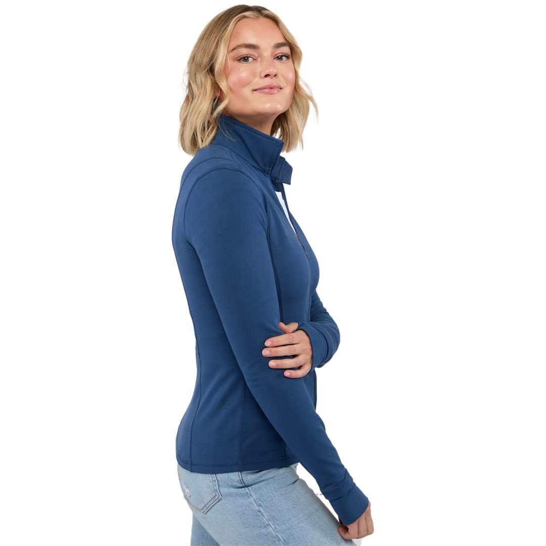 Lyon eco stretch knit full zip - womens Blue miniatura 14