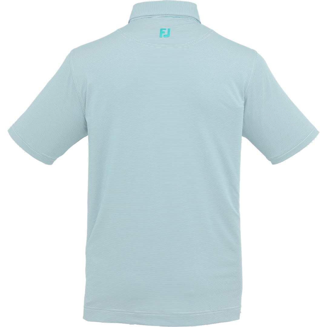 Footjoy mens microfeeder stripe polo Royal miniatura 6