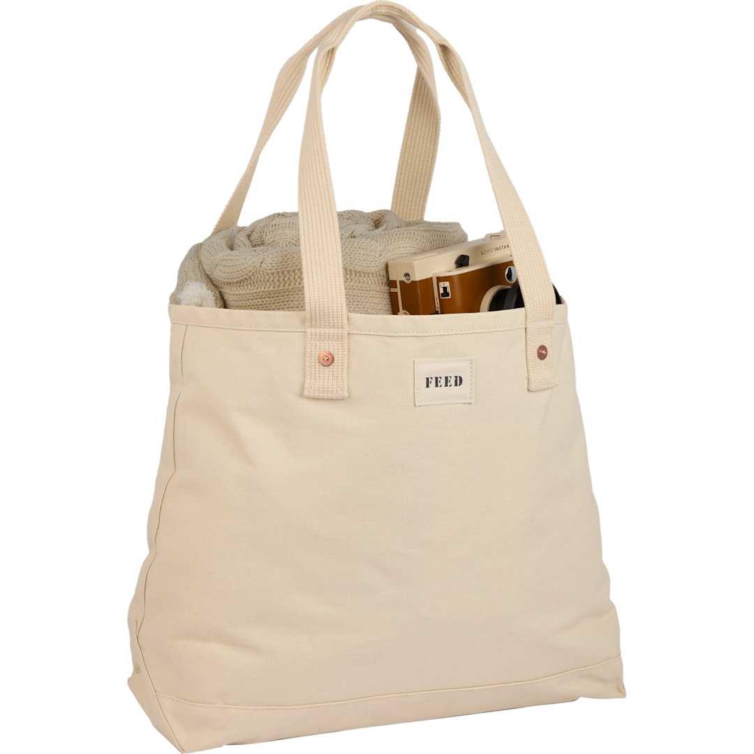 Feed organic cotton weekend tote Black miniatura 22
