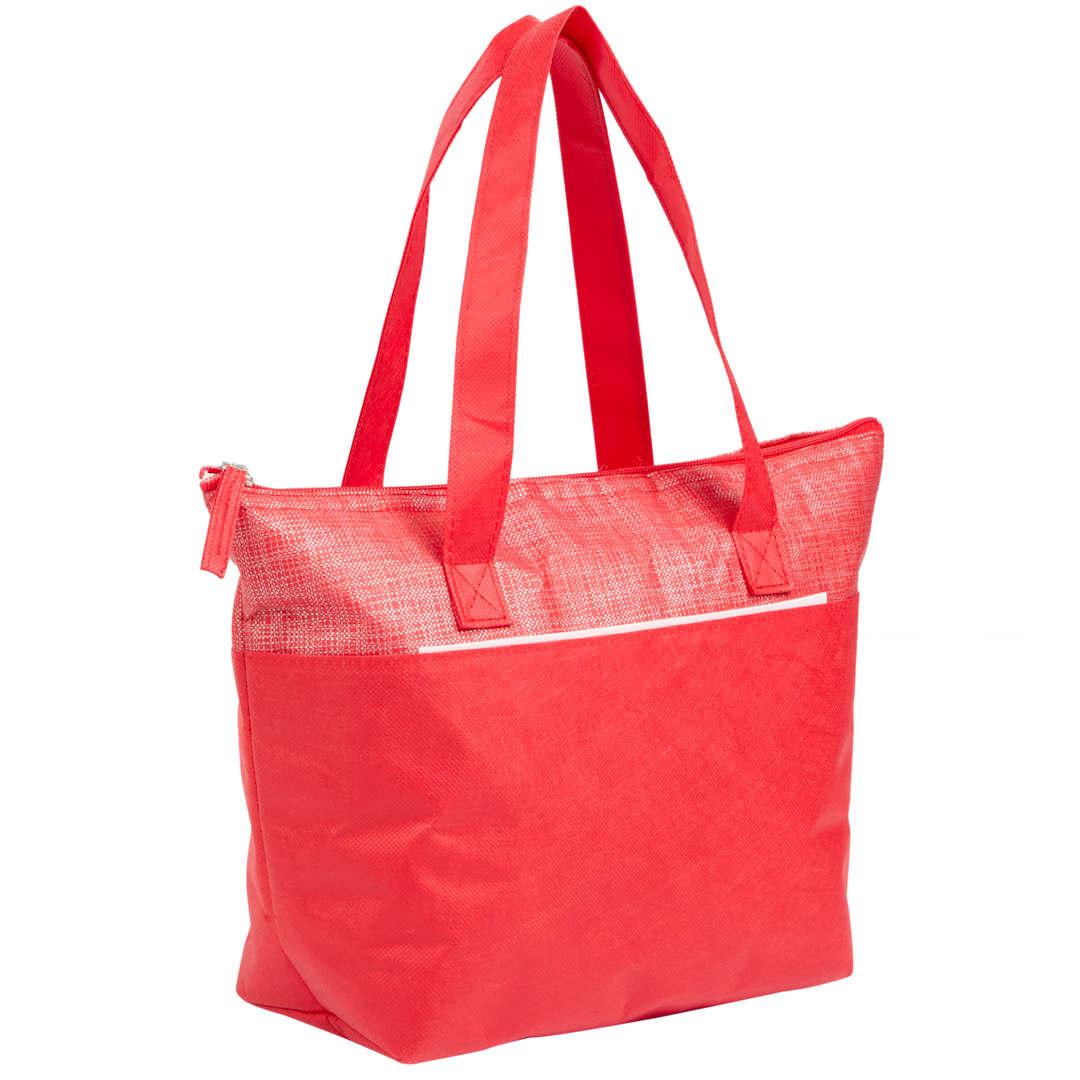 Mist recycled 9-can non-woven tote cooler Black miniatura 9