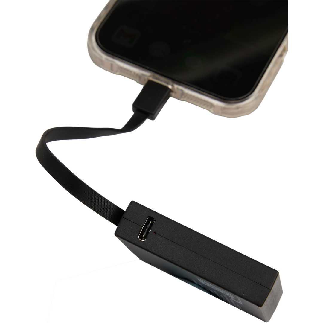 Recycled abs 2000 mah power bank with type-c cable Black miniatura 7