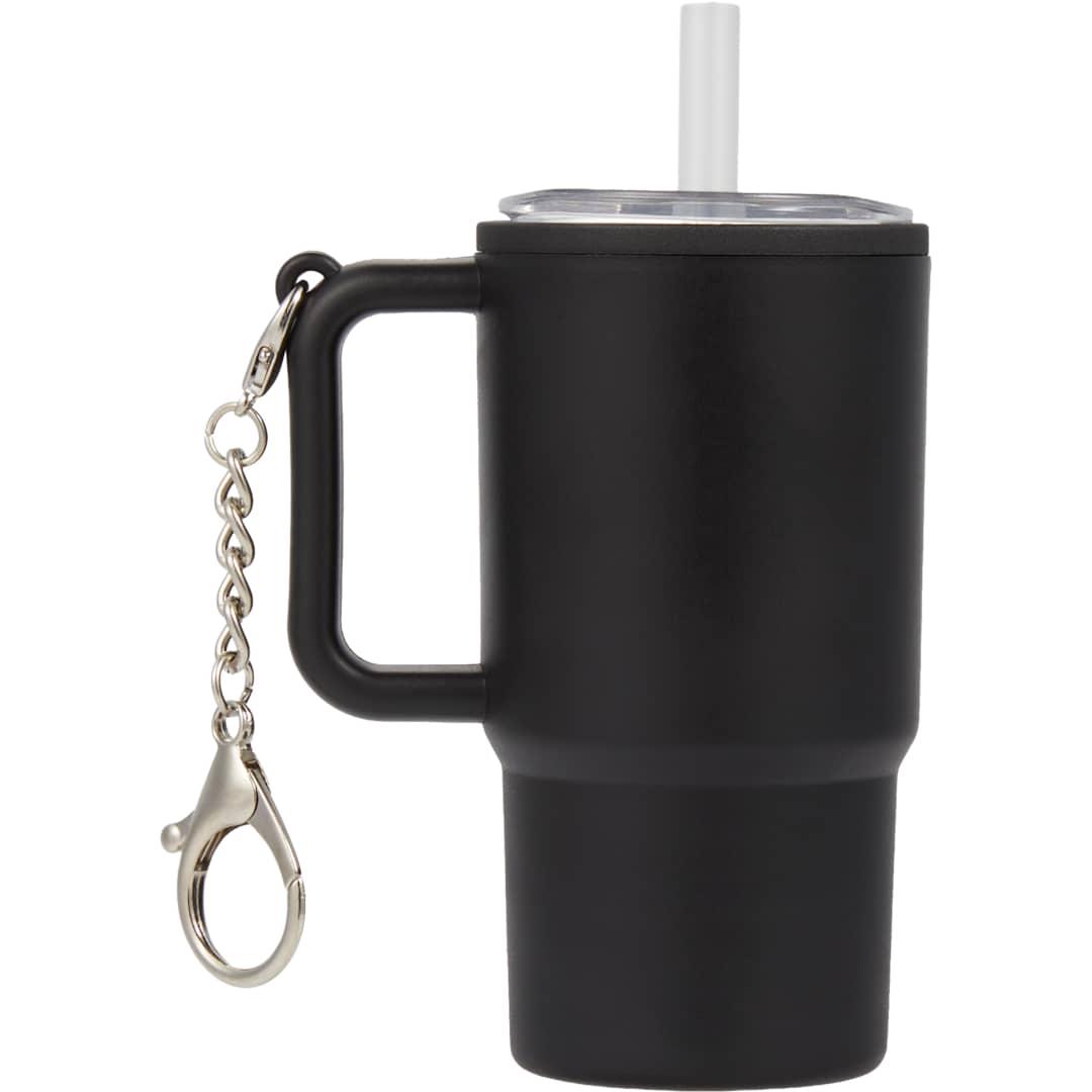 Shot glass tumbler w/ keychain 4oz Black miniatura 6