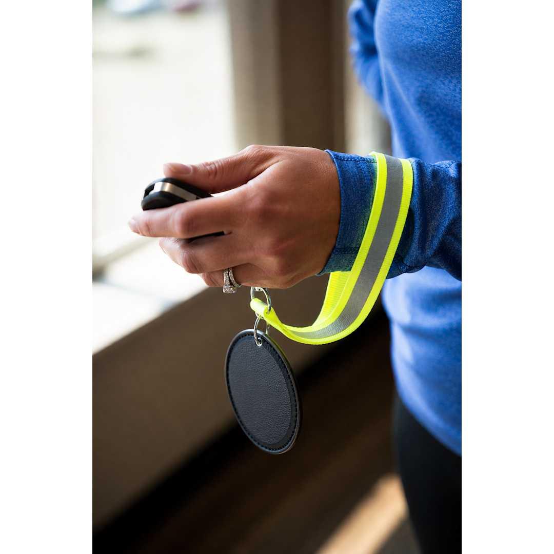 Reflective recycled wrist lanyard Black miniatura 21