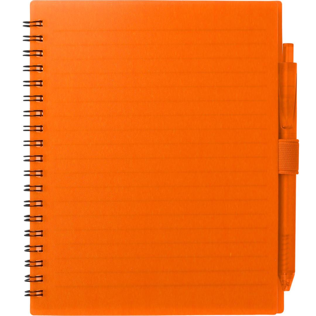 Fsc® recycled 5.5 x 7 spiral notebook w/ rpet pe Black miniatura 18
