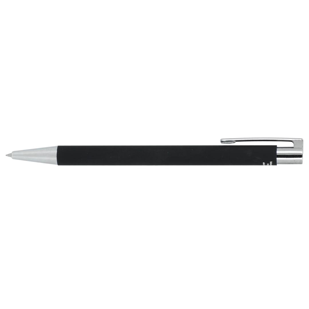 Maxi recycled aluminum soft touch gel pen Black miniatura 3
