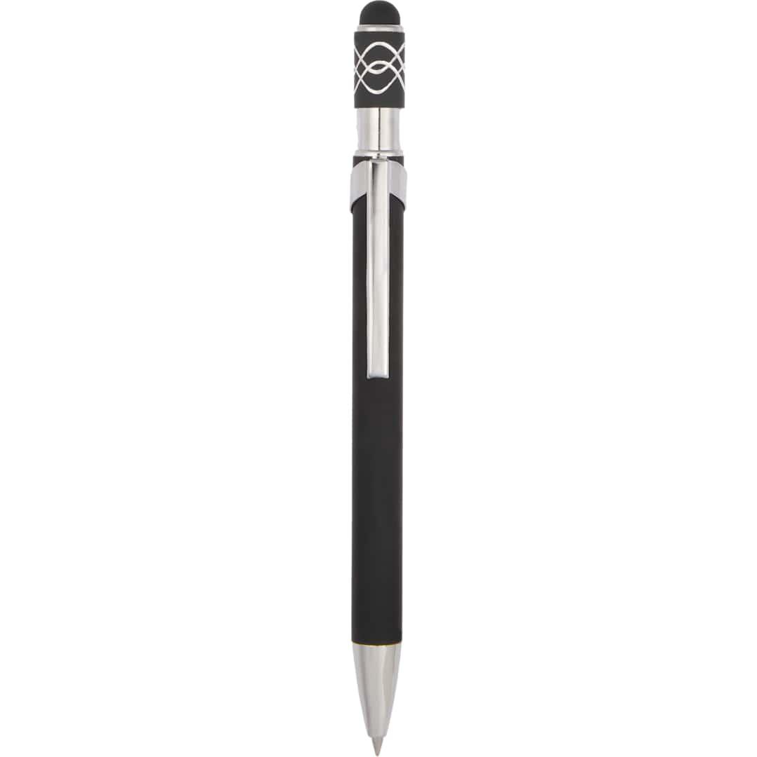 Simple fidget recycled stylus gel pen Black front