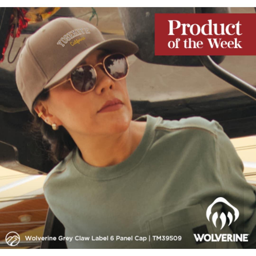 Wolverine grey claw label 6 panel cap Black miniatura 4