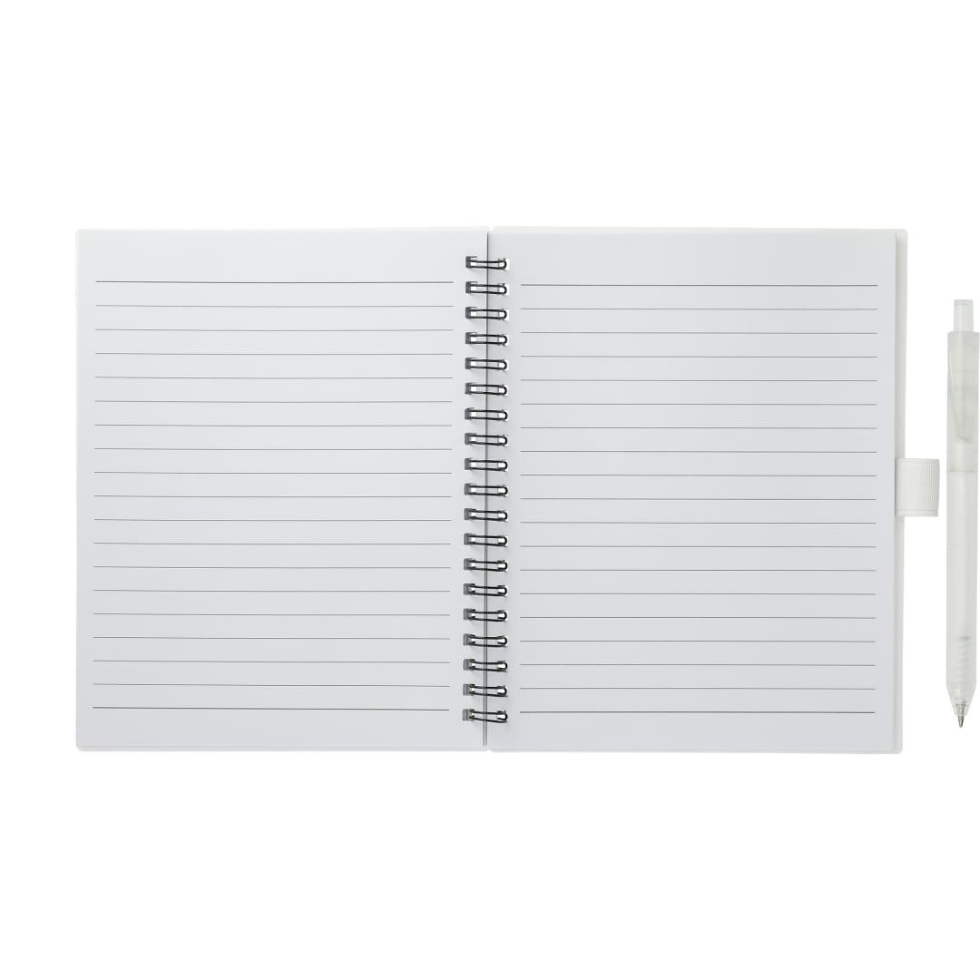 Fsc® recycled 5.5 x 7 spiral notebook w/ rpet pe Black miniatura 31