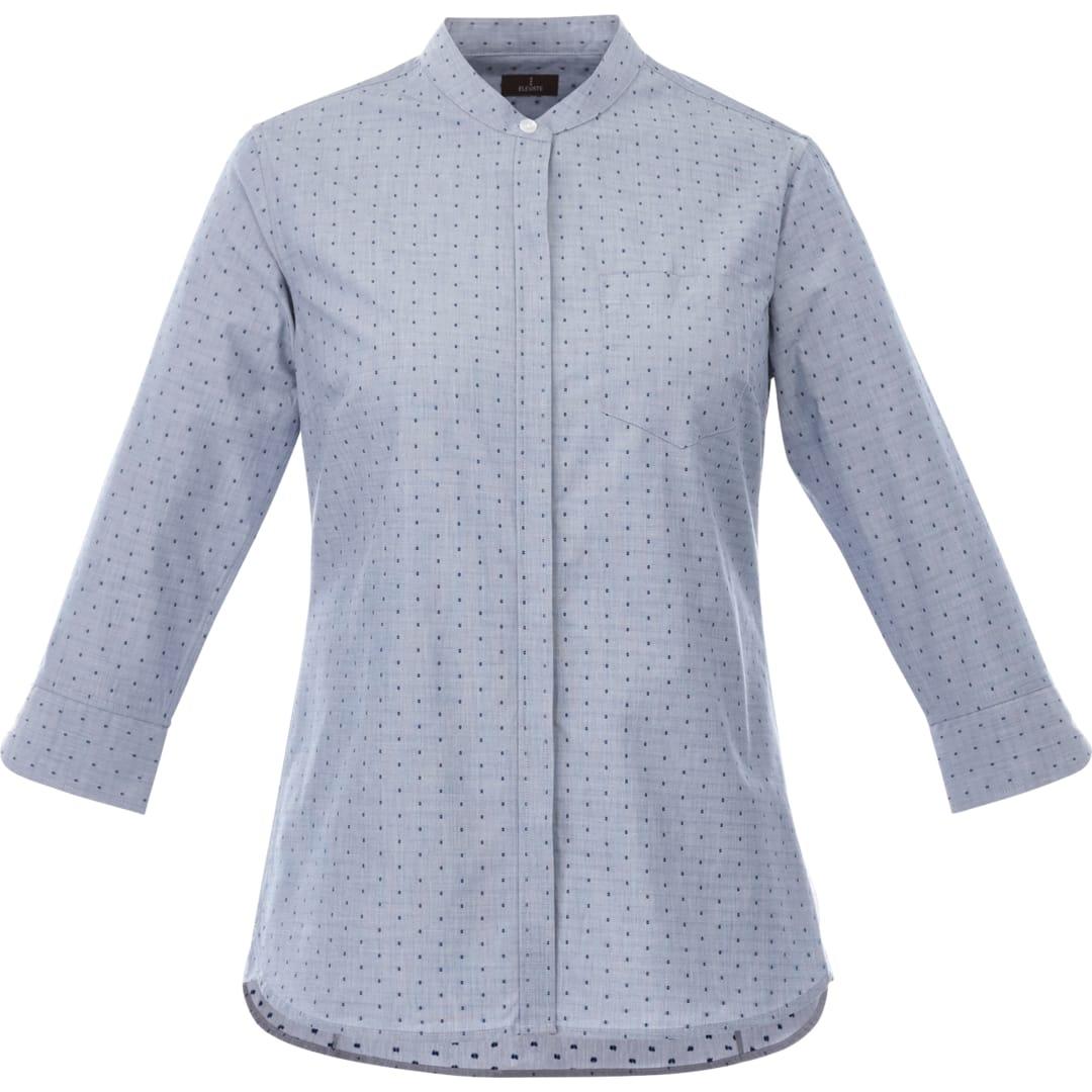 Womens huntington long sleeve shirt Blue miniatura 4