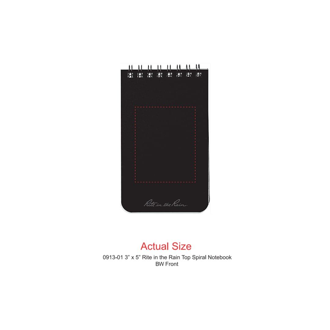 3 X 5 rite in the rain top spiral notebook Black miniatura 23