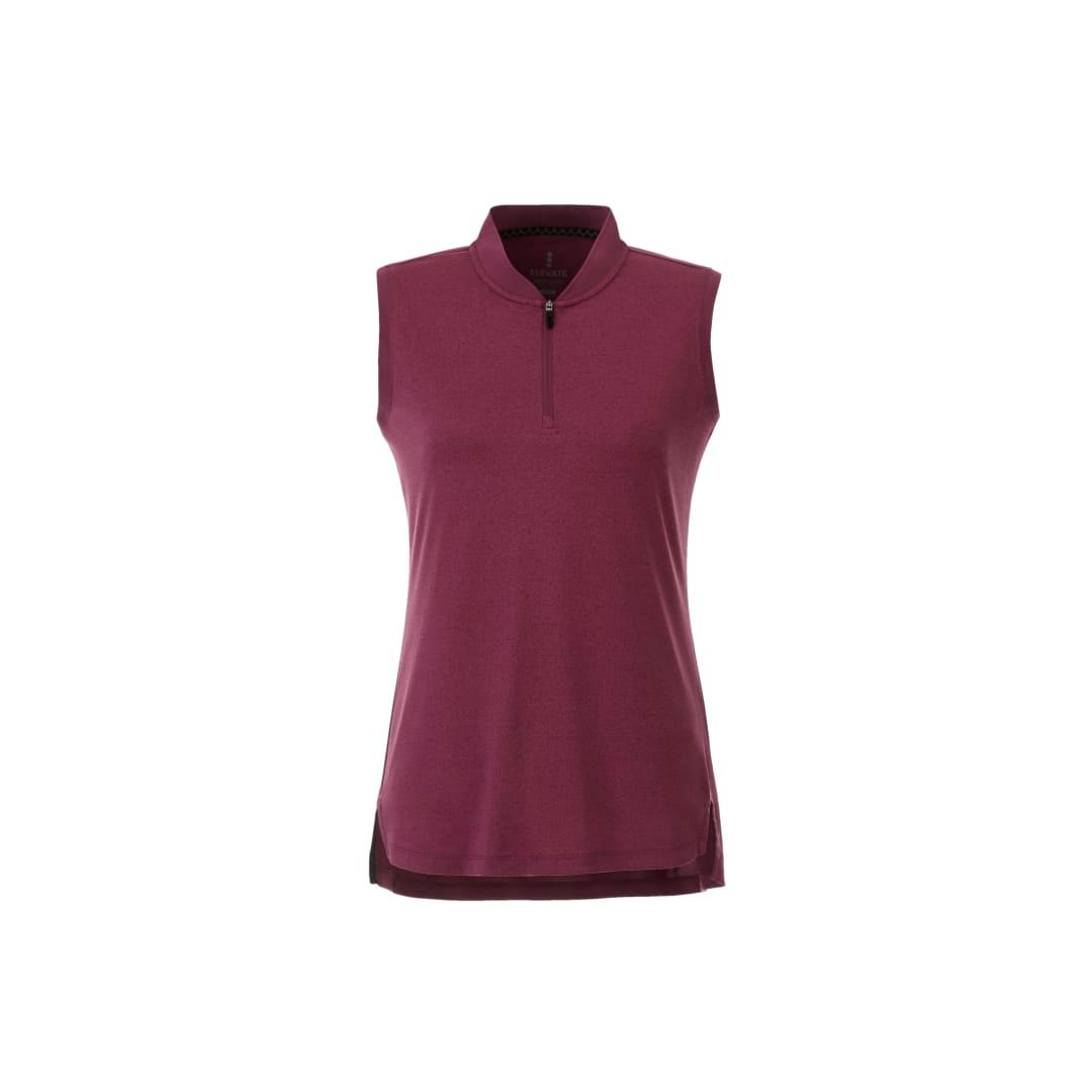 Womens kinport sleeveless polo Wine front