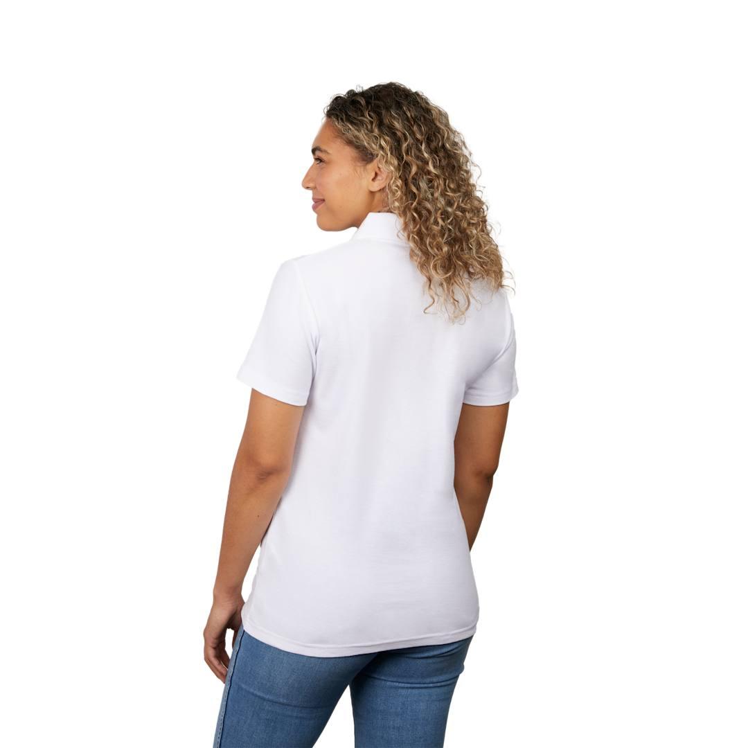 Palo short sleeve 100% cotton pique polo - womens White miniatura 2
