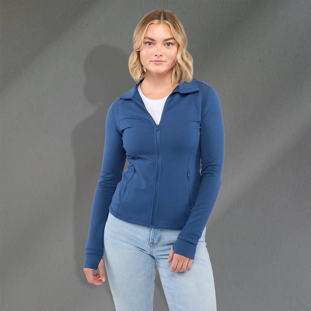 Lyon eco stretch knit full zip - womens Blue miniatura 8