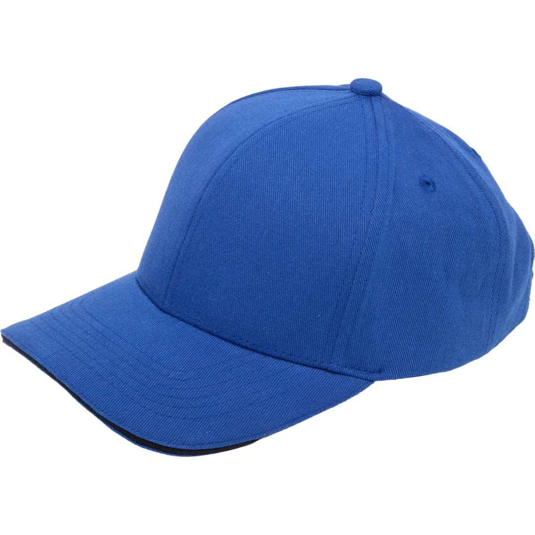 Recycled cotton twill 6 panel split peak ballcap Royal miniatura 7
