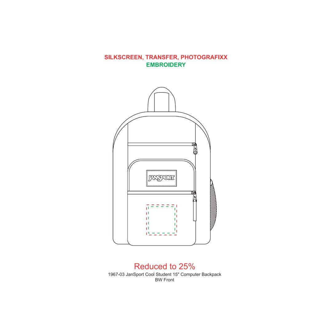 Jansport cool student 15 computer backpack Black miniatura 6