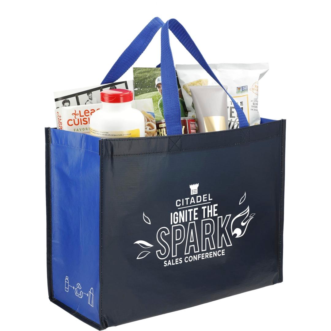 Rpet laminated matte shopper tote Black miniatura 18