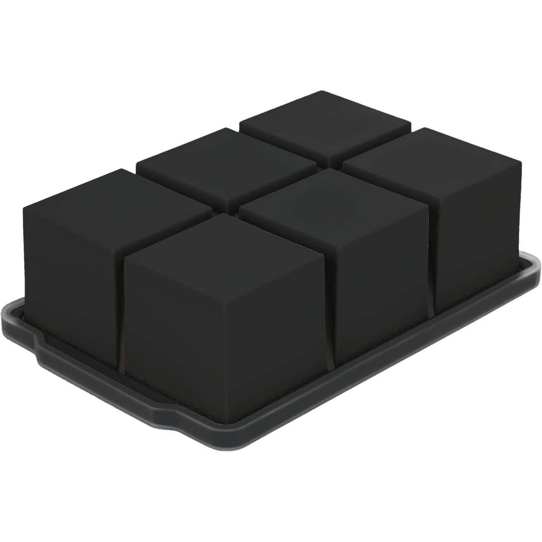 Silicone ice cube tray w/ lid Black miniatura 5