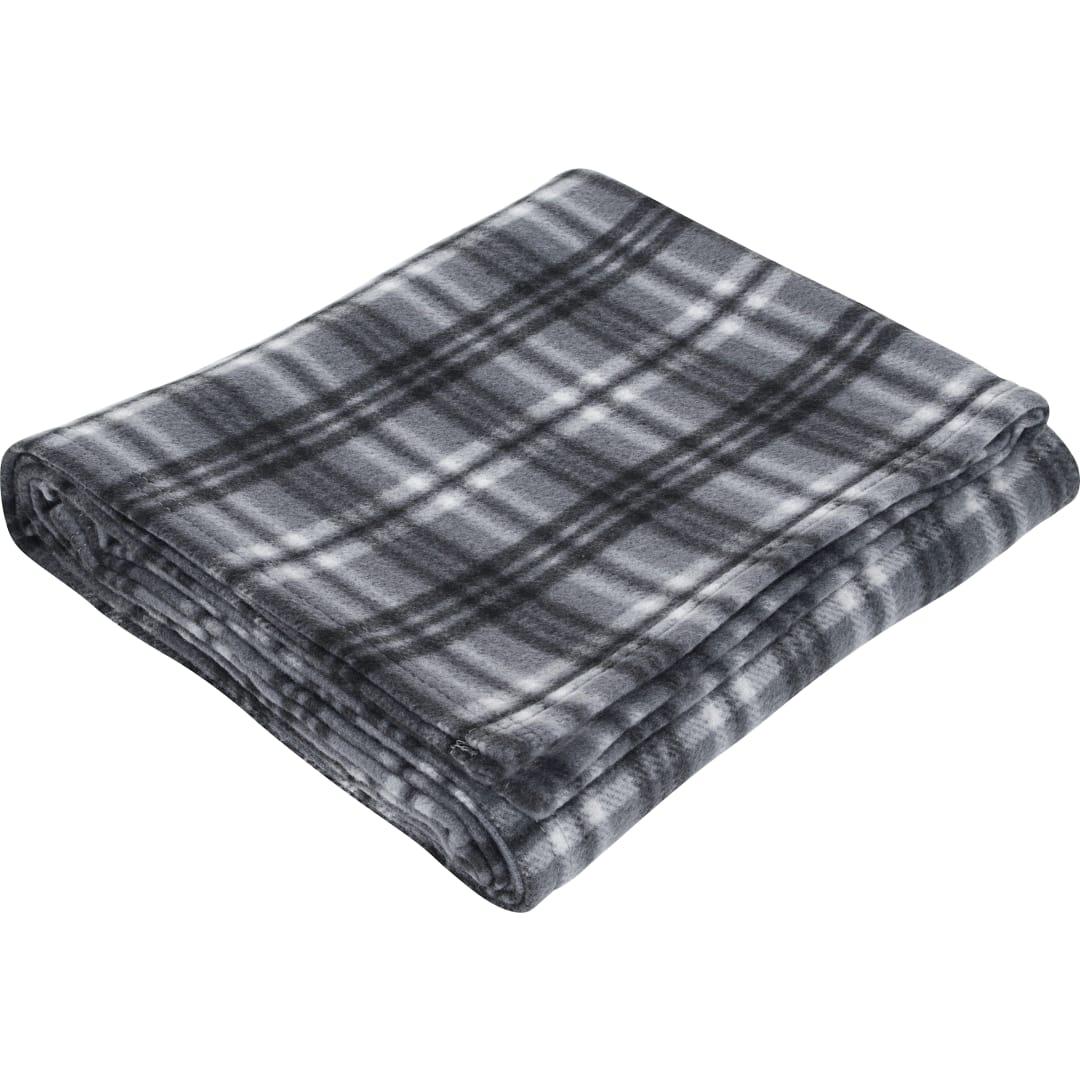 Plaid fleece blanket Black miniatura 3