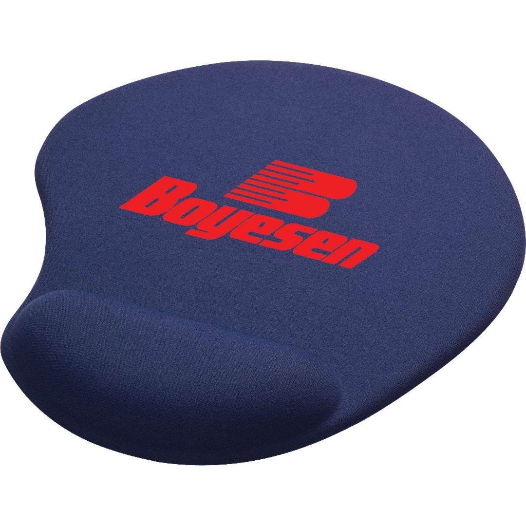 Solid jersey gel mouse pad / wrist rest Black miniatura 7