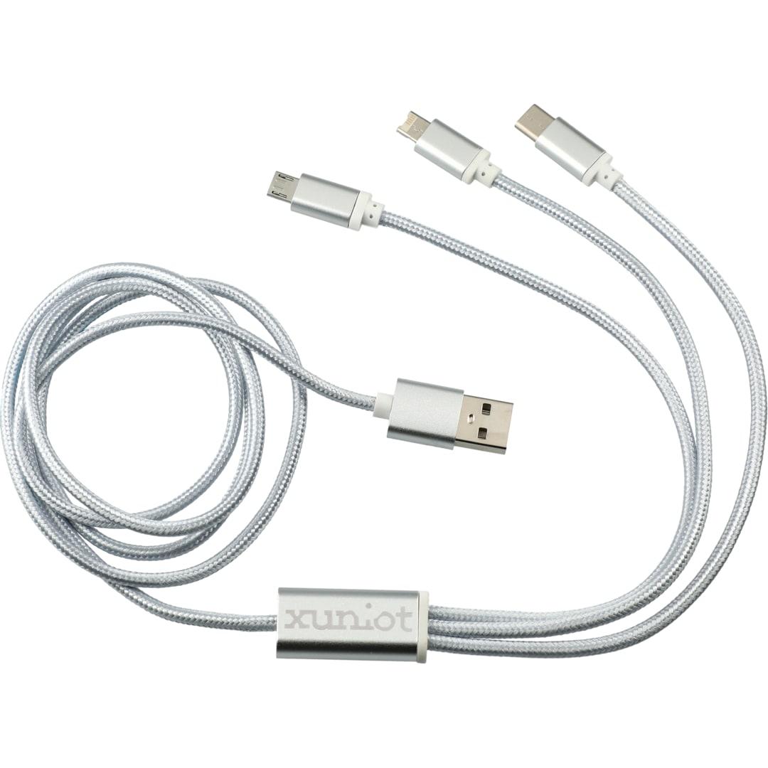 Realm 3-in-1 long charging cable Silver miniatura 7