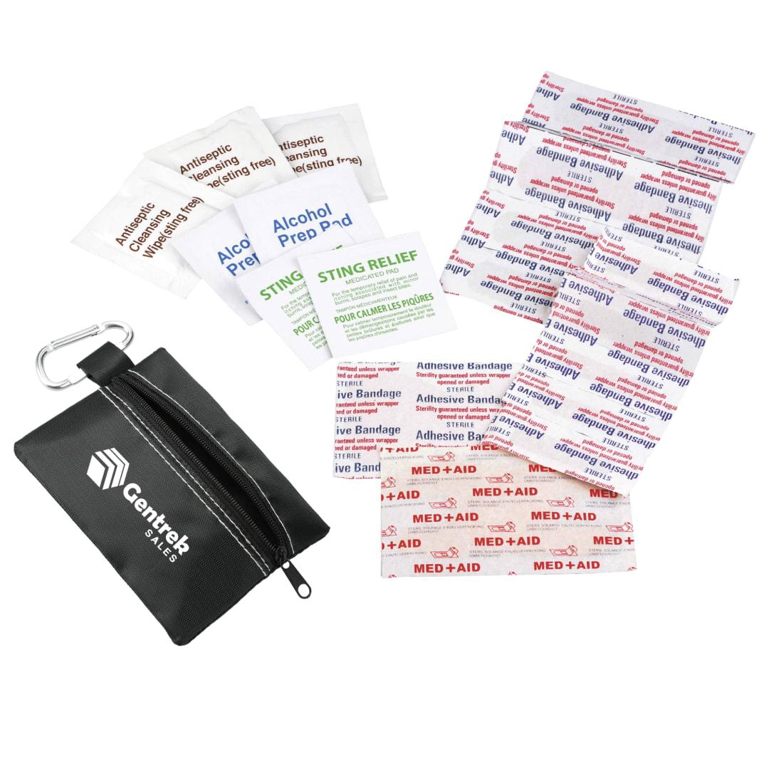 Zippered 20-piece first aid pouch Black miniatura 5
