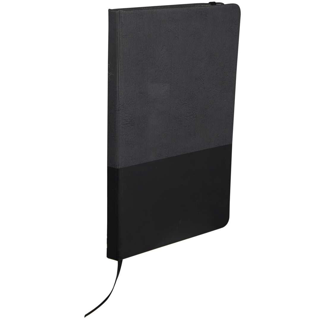 5.5X 8.5 fsc® recycled ribbed bound journal Black miniatura 3