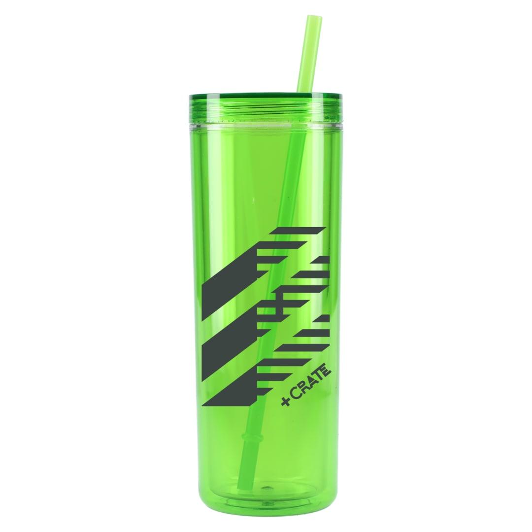 Chroma recycled acrylic straw tumbler 16oz Black miniatura 22