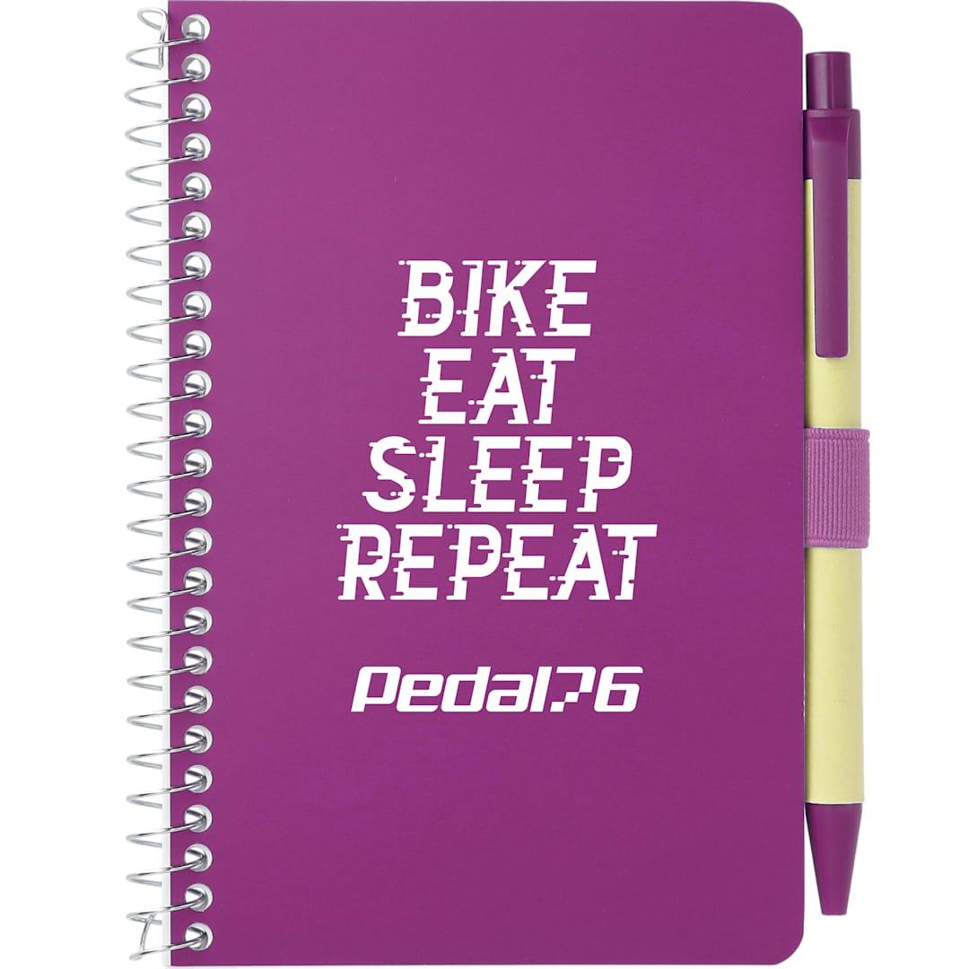 Fsc® mix 4 x 6 pocket spiral notebook with pen Black miniatura 26