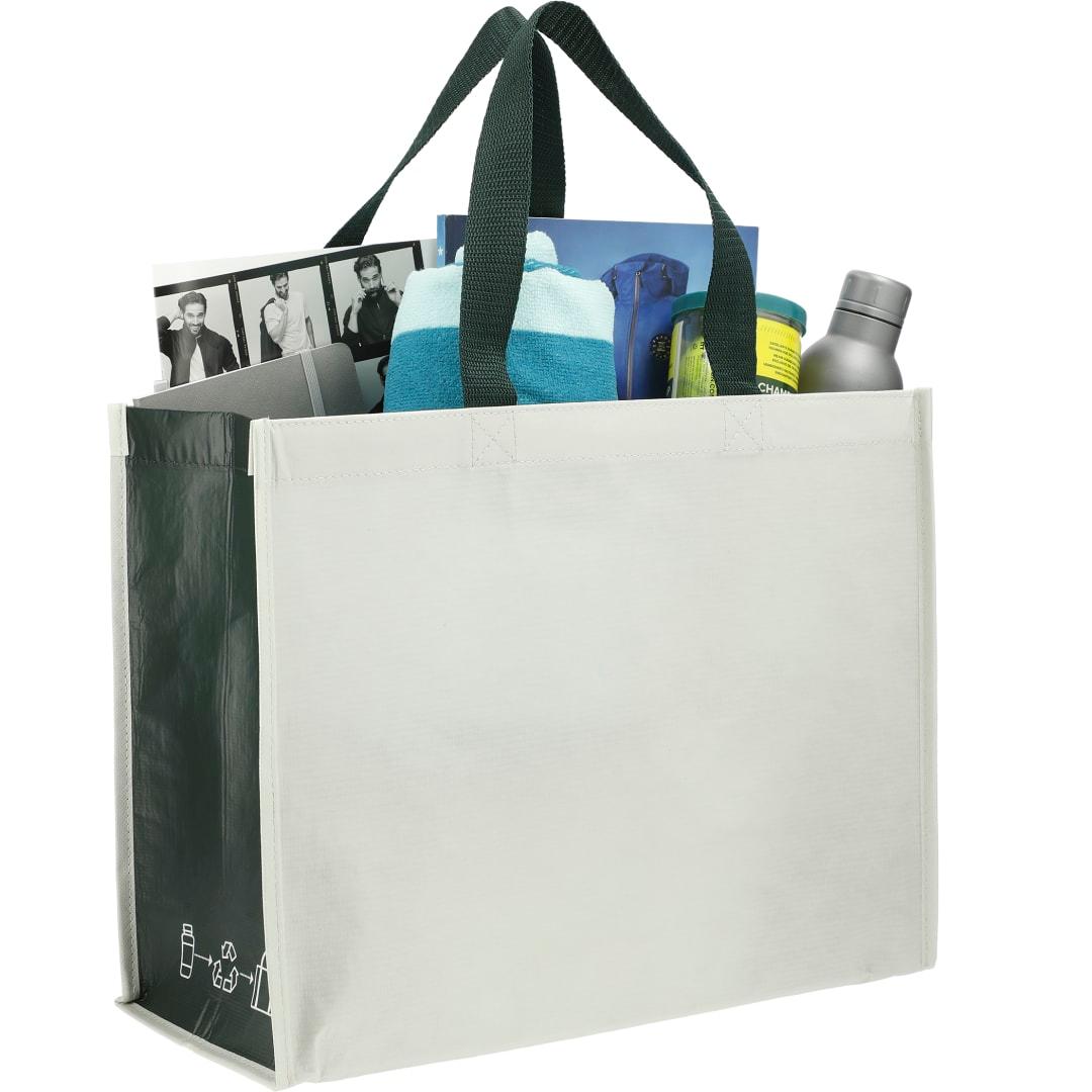 Rpet laminated matte shopper tote Black miniatura 9