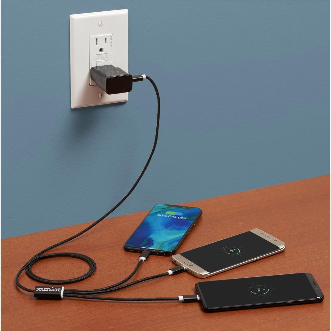 Realm 3-in-1 long charging cable Silver miniatura 3