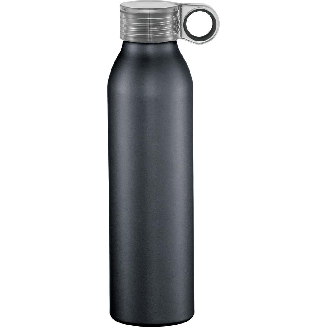 Grom 22oz aluminum sports bottle Silver front