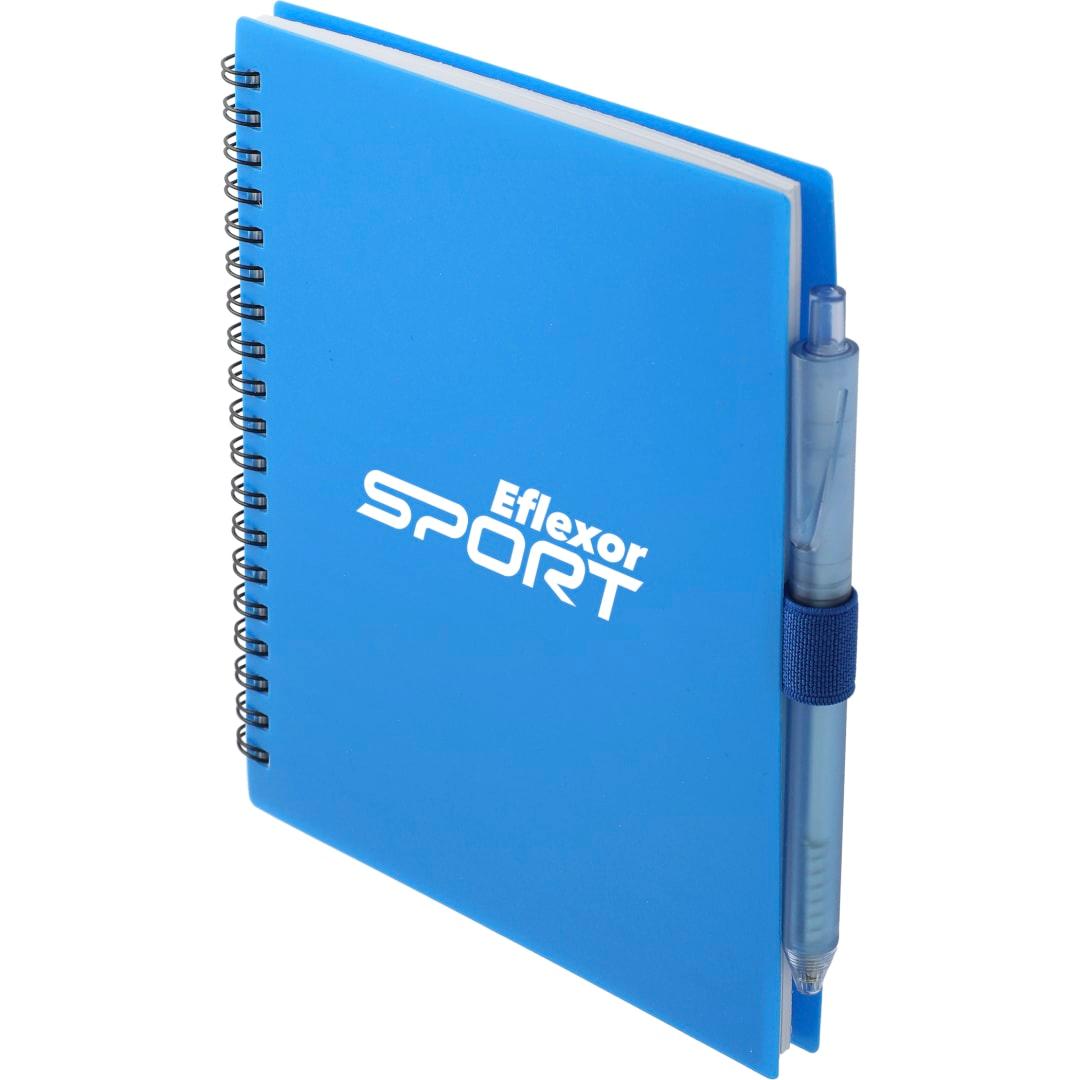 Fsc® recycled 5.5 x 7 spiral notebook w/ rpet pe Black miniatura 12