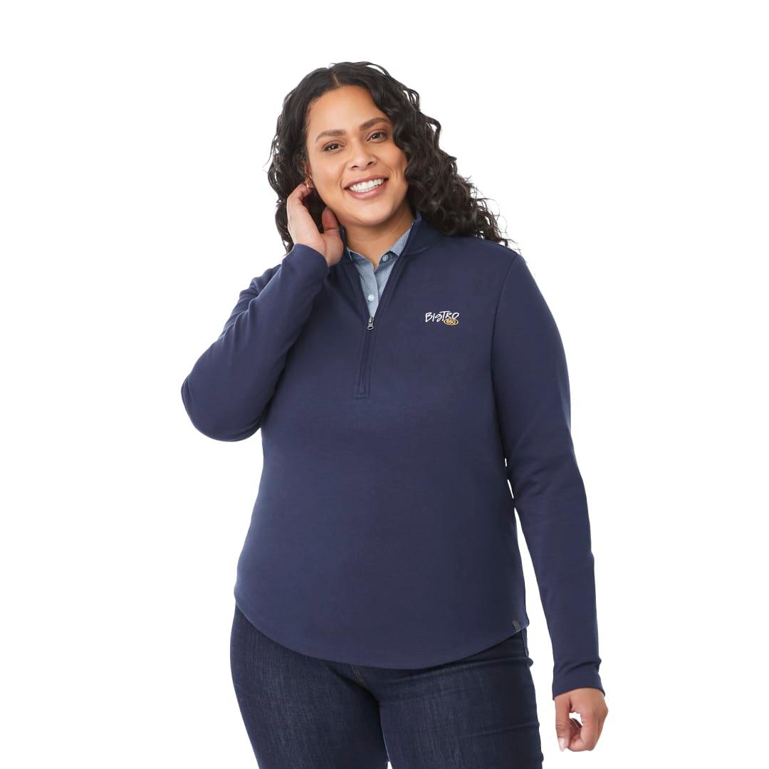 Womens rigi eco knit half zip Grey miniatura 8