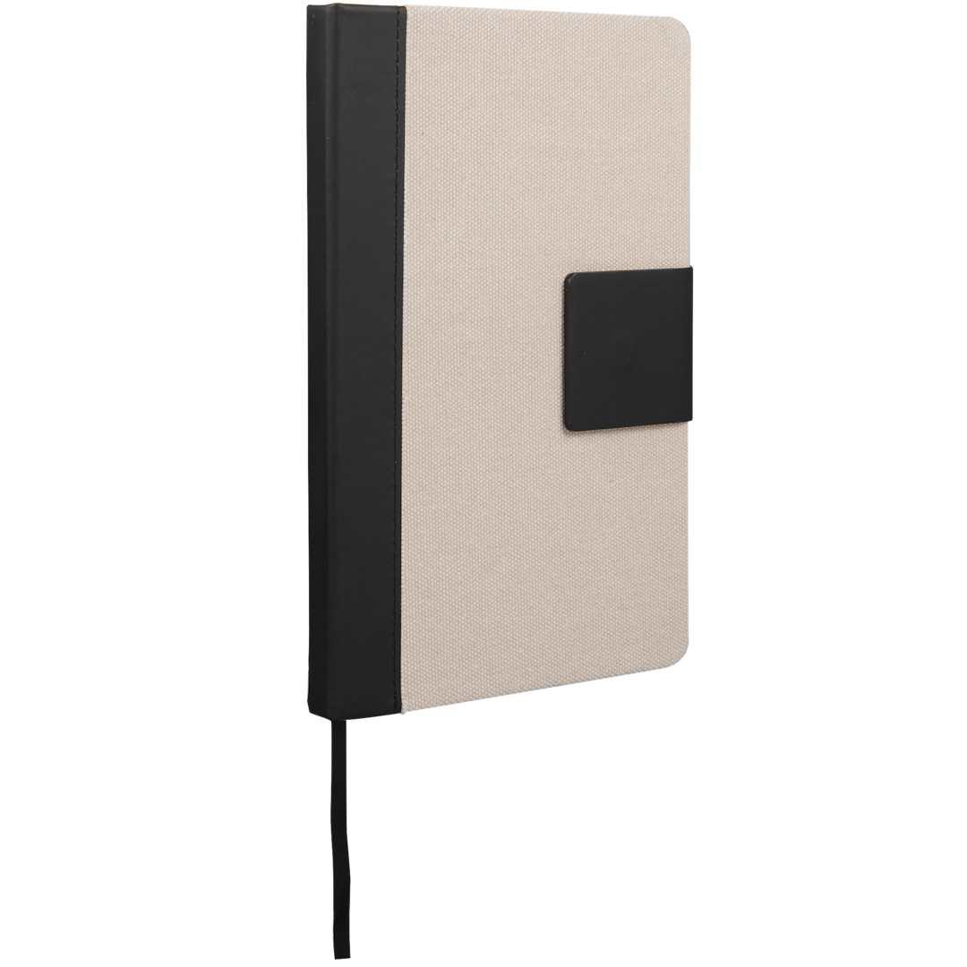 5.5 X 8.5 fsc® recycled canvas bound notebook Beige miniatura 4