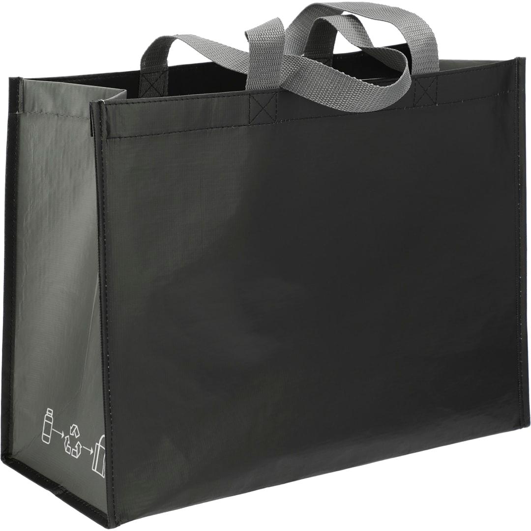 Rpet laminated matte shopper tote Black front
