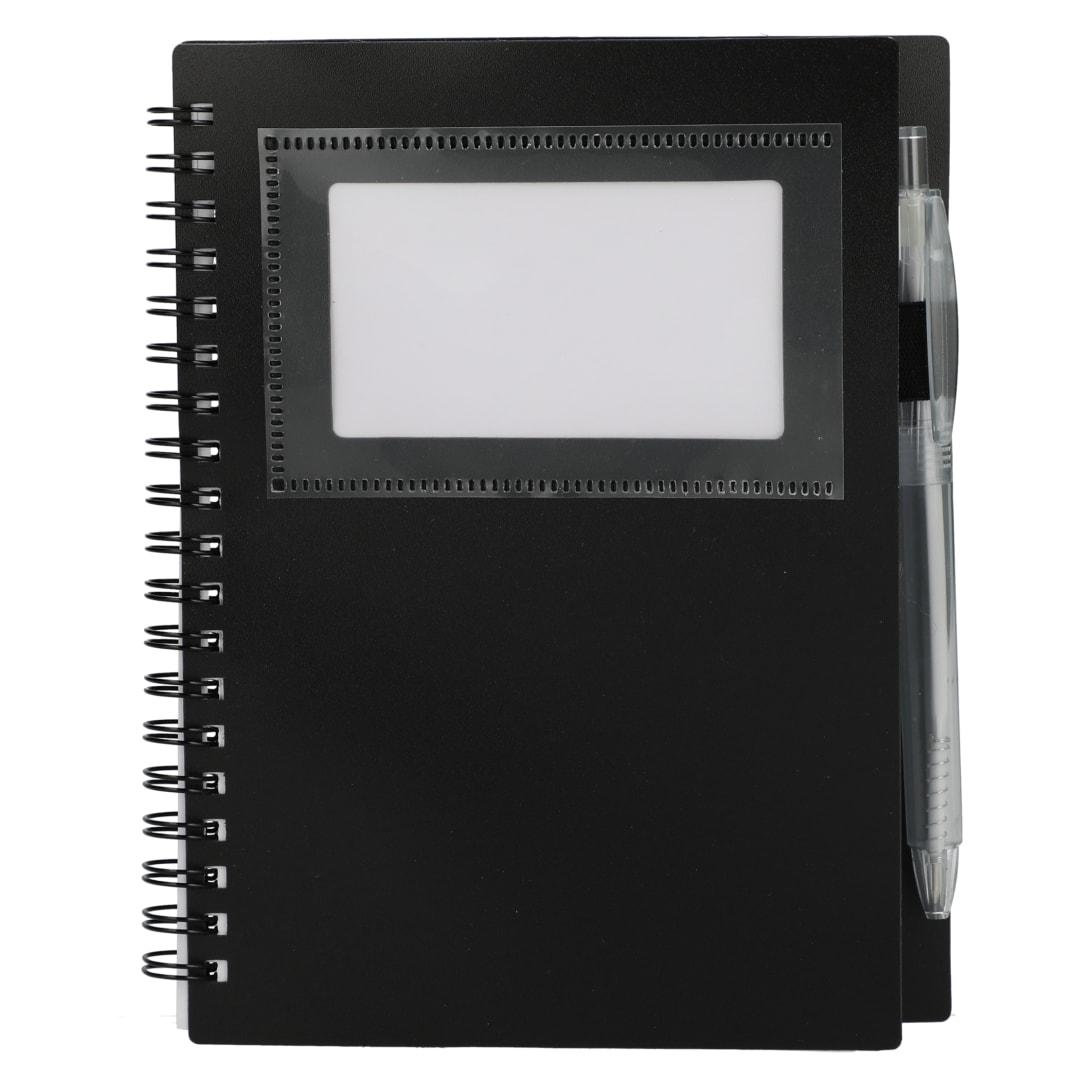 Fsc® recycled 5 x 7 star spiral notebook with pe Black miniatura 10