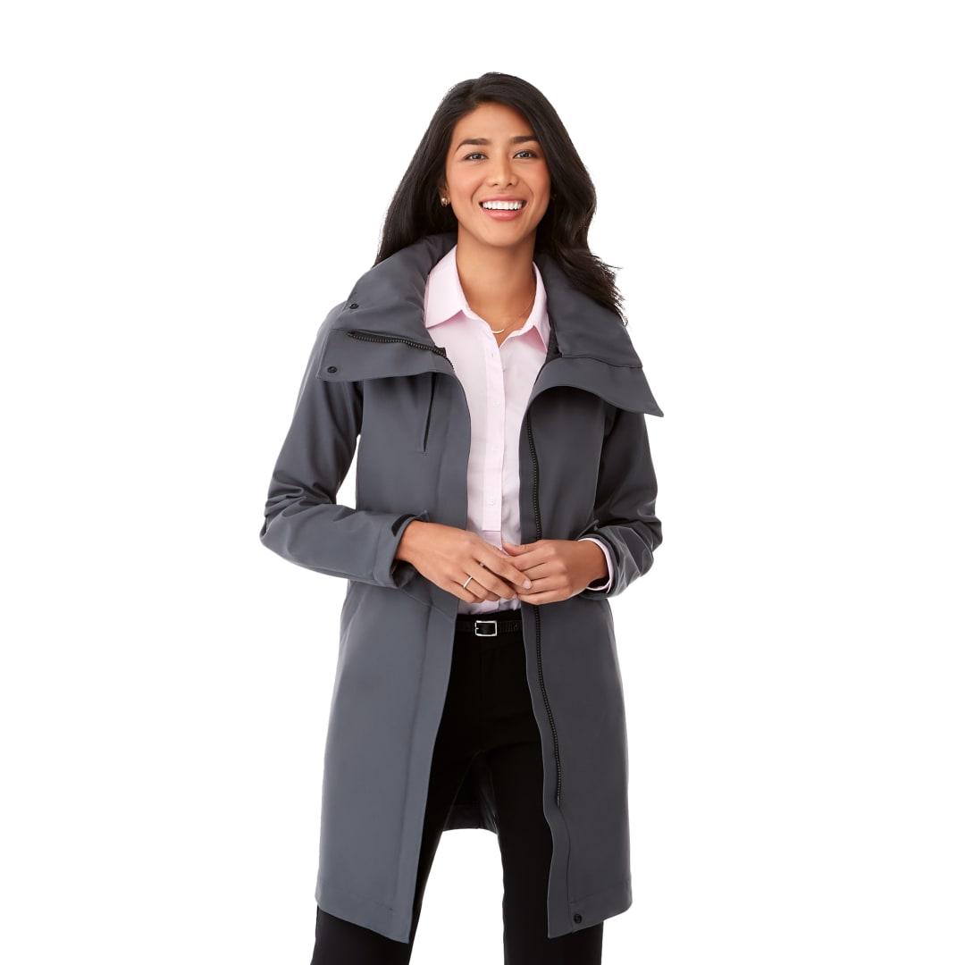 Womens manhattan softshell jacket Grey front