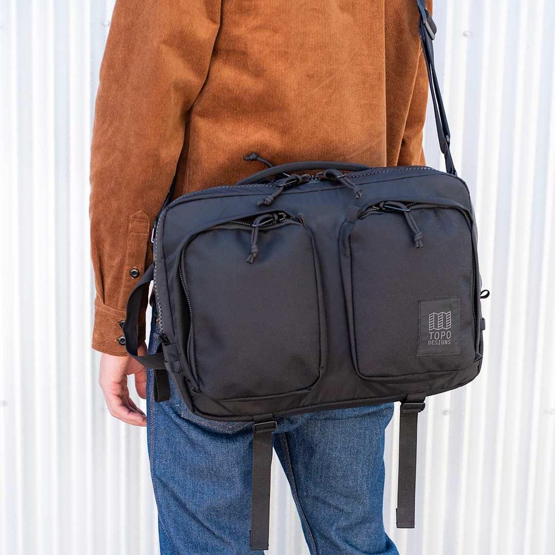 Topo recycled global briefcase Black miniatura 11
