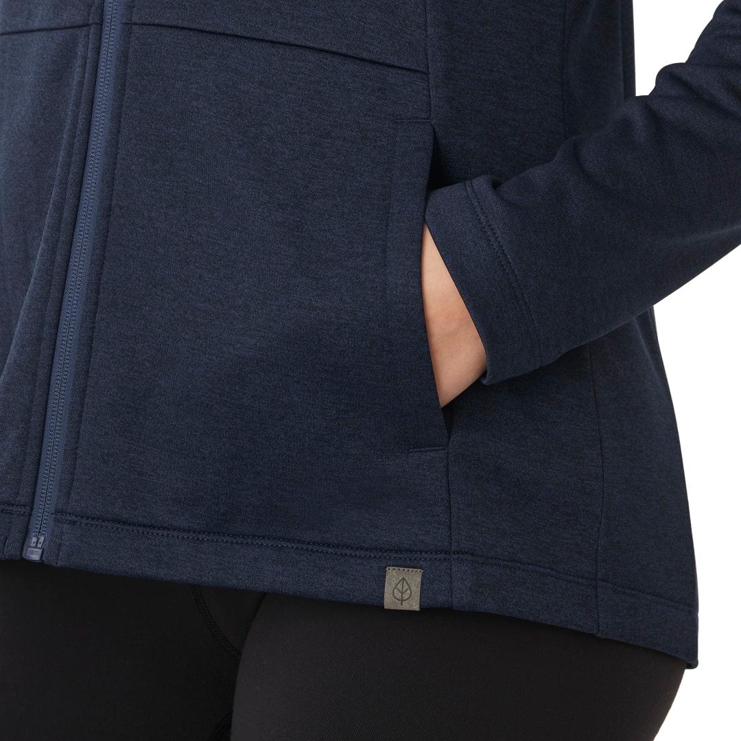 Merritt eco knit full zip - womens Navy Blue miniatura 3
