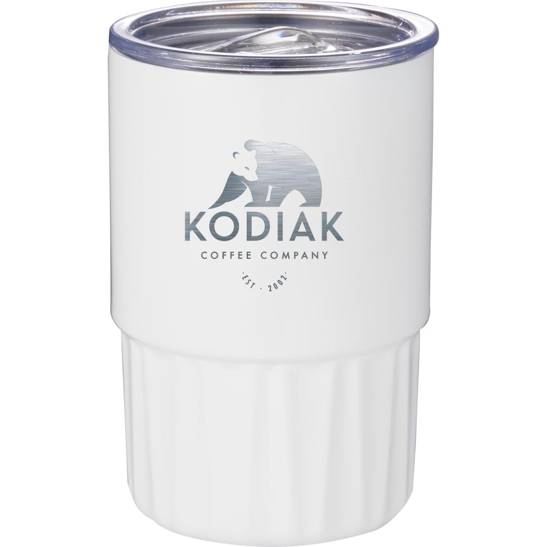 Elite geometry recycled stainless tumbler 16oz White miniatura 11