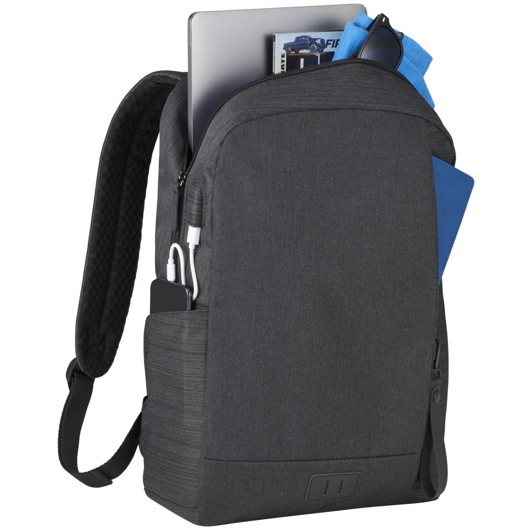 Nbn whitby slim 15 computer backpack w/ usb port Navy Blue miniatura 6