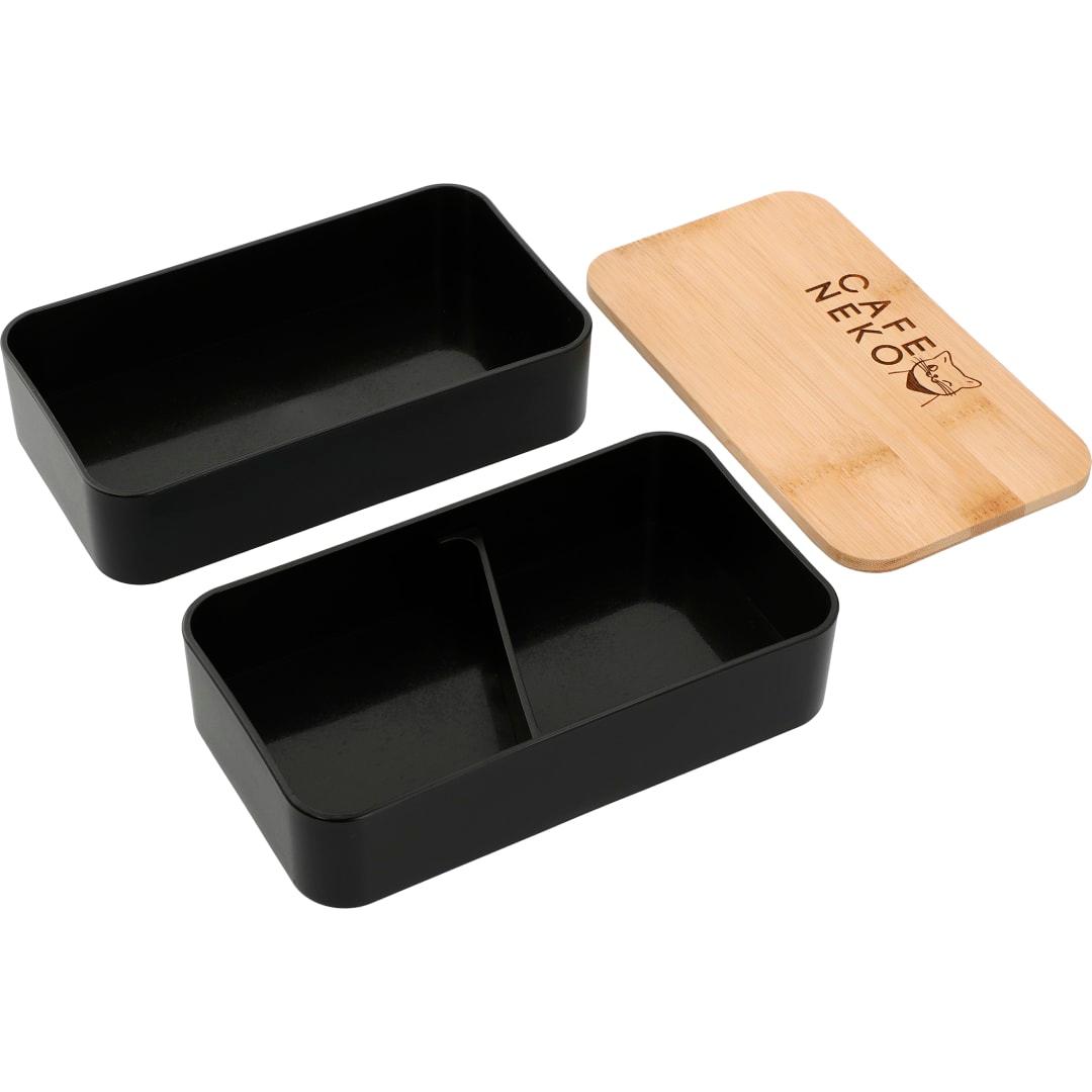 Stackable bamboo fiber bento box Beige miniatura 15