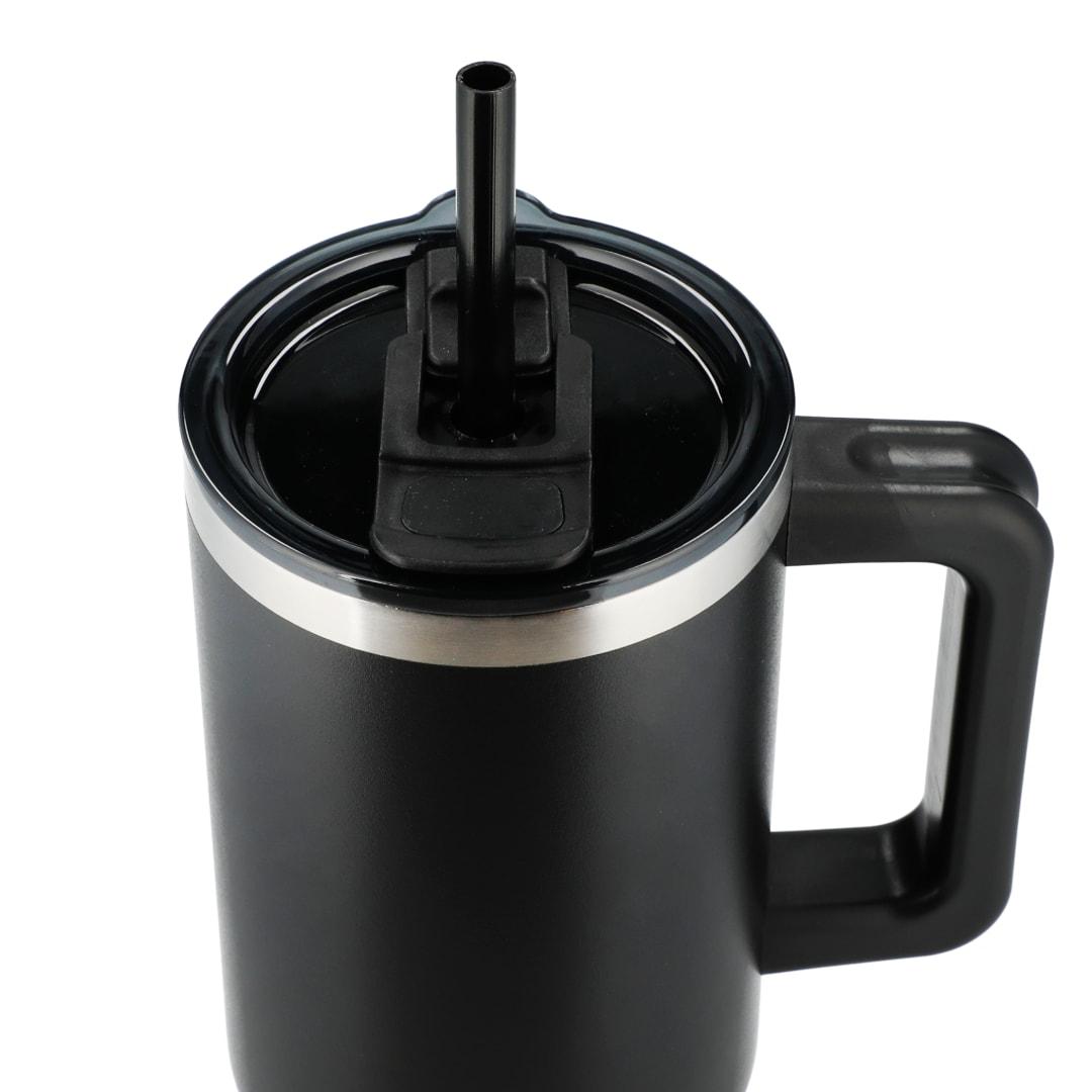 Pinnacle recycled travel tumbler with straw 40oz Black miniatura 11