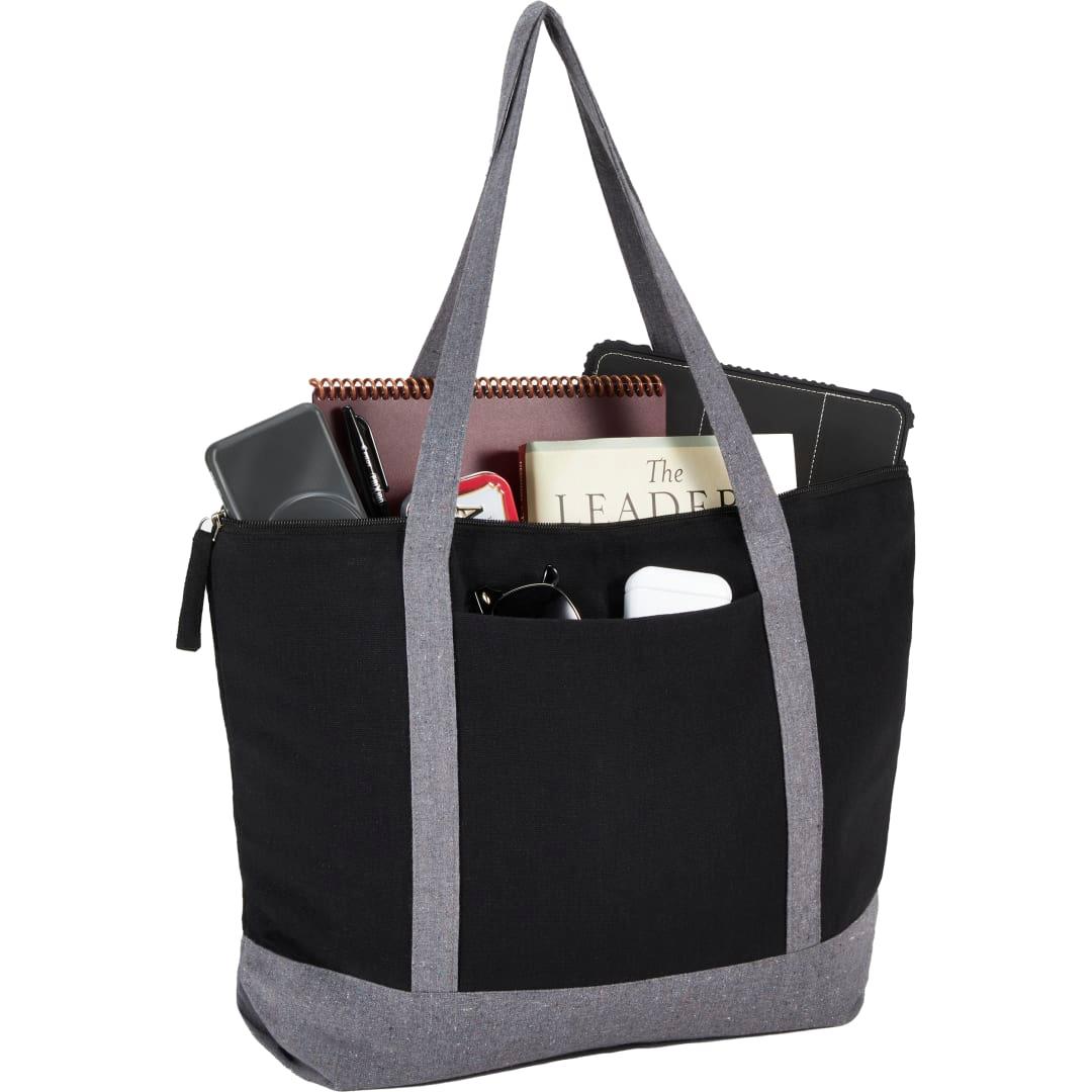 Repose 10oz recycled cotton zippered tote Grey miniatura 4