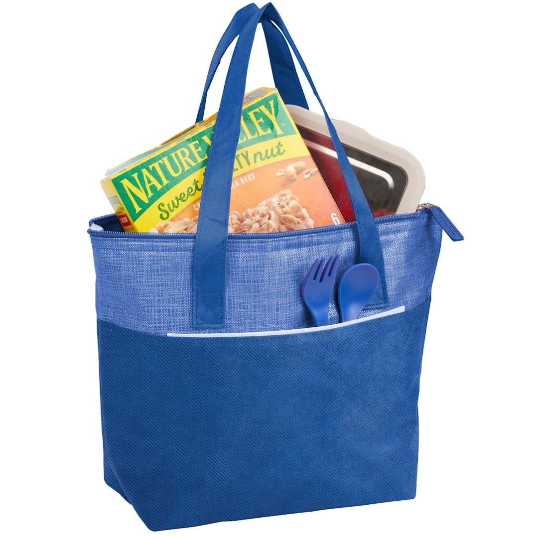 Mist recycled 9-can non-woven tote cooler Black miniatura 18